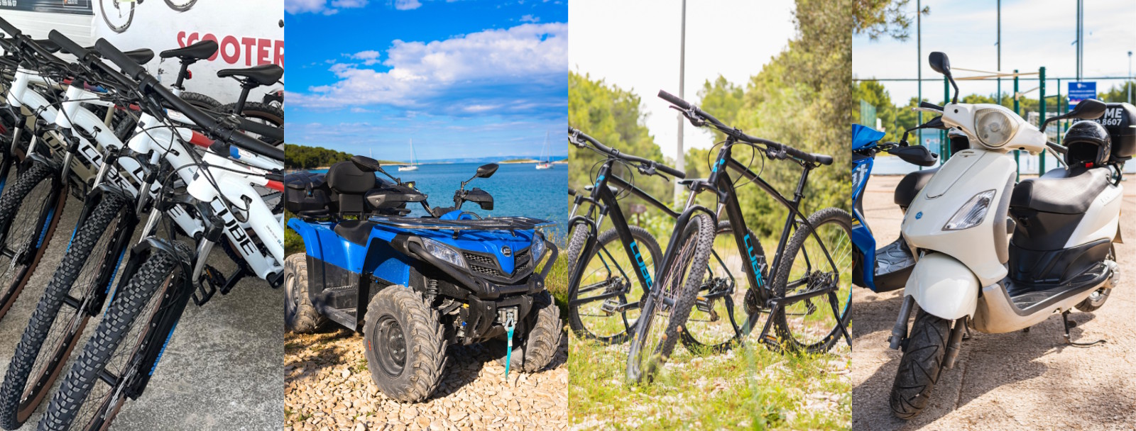 Rental service pricing for bike, scooter and quad in Premantura & Banjole in Istria Croatia